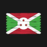 escova de bandeira do burundi. bandeira nacional vetor
