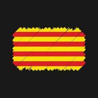 vetor de escova de bandeira da Catalunha. bandeira nacional