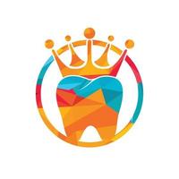 design de logotipo de vetor rei dental.