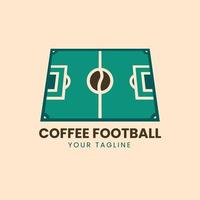 modelo de logotipo criativo futebol de café vetor