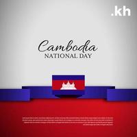 dia nacional do camboja. banner, cartão de felicitações, design de folheto. design de modelo de pôster vetor