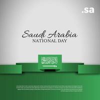 dia nacional da arábia saudita. banner, cartão de felicitações, design de folheto. design de modelo de pôster vetor