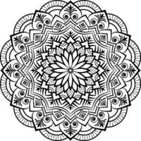 arte de linha de design de mandala decorativa, arte tradicional de diwali rangoli para apresentação em powerpoint. vetor