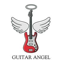 vetor de ilustração de anjo de guitarra perfeito para fundo, impressão, etc