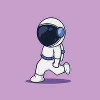 ilustração de um astronauta ambulante vetor