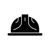 ícone de capacete de capataz. ícone relacionado à construção, dia do trabalho. estilo de ícone de glifo, sólido. design simples editável vetor