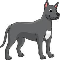 clipart colorido dos desenhos animados do cão dinamarquês vetor
