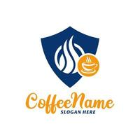 modelo de design de logotipo de café de fogo. vetor de conceito de logotipo de fogo de café. símbolo de ícone criativo