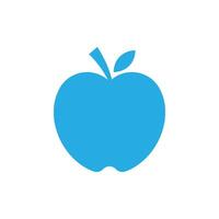 ícone sólido eps10 azul vector apple isolado no fundo branco. símbolo cheio de maçã em um estilo moderno simples e moderno para o design do seu site, logotipo, pictograma e aplicativo móvel