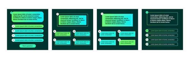Layout vetorial da pergunta do quiz com escolha do menu de texto modelo de  gradiente do menu do jogo de competição intelectual programa de tv quiz  perguntas do quiz com escolha da