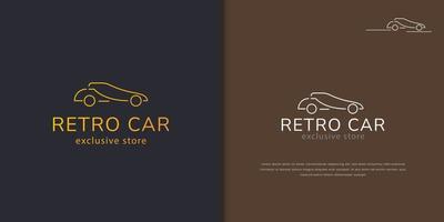 modelo de design de logotipo de carro retrô vetor