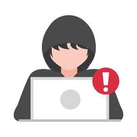 phishing de hackers com laptop vetor