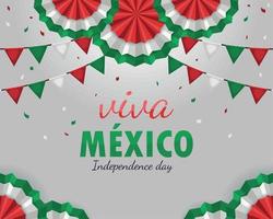 viva dia da independência do México vetor