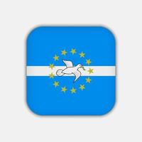 bandeira da república federal dos camarões do sul, cores oficiais. ilustração vetorial. vetor