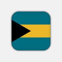 bandeira das bahamas, cores oficiais. ilustração vetorial. vetor