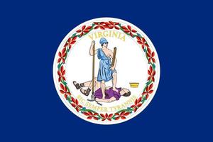 bandeira do estado da Virgínia. ilustração vetorial. vetor