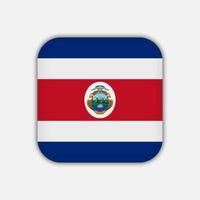 bandeira da costa rica, cores oficiais. ilustração vetorial. vetor