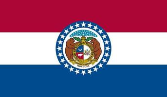 bandeira do estado de missouri. ilustração vetorial. vetor