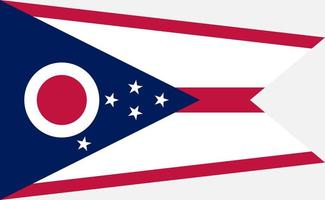 bandeira do estado de ohio. ilustração vetorial. vetor