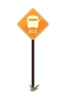 sinal de trânsito de ônibus escolar vetor