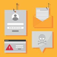 conjunto de fraude de phishing vetor