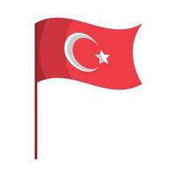 bandeira nacional da Turquia vetor