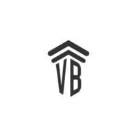vb inicial para design de logotipo de escritório de advocacia vetor