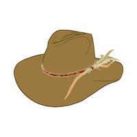 ilustração vetorial de chapéu de cowboy vetor