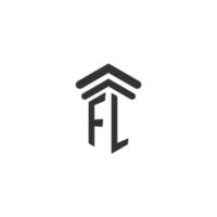 fl inicial para design de logotipo de escritório de advocacia vetor