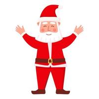 personagem fofo de papai noel. natal concept.vector flat illustration.isolated no fundo branco. vetor