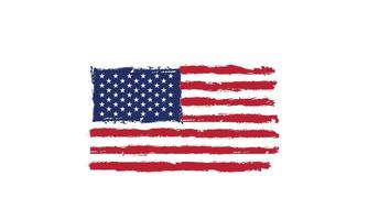 Bandeira dos EUA. Estados Unidos da América. ícone de bandeira dos eua vetor