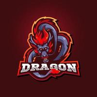 logotipo do mascote do dragão vetor