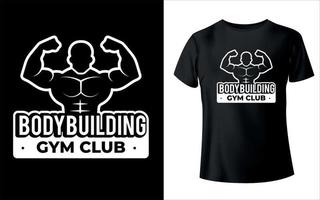 design de camiseta de clube de ginástica com vetor editável