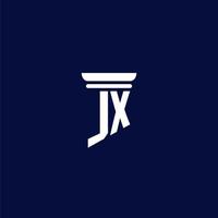 jx design de logotipo de monograma inicial para escritório de advocacia vetor