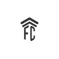 fc inicial para design de logotipo de escritório de advocacia vetor