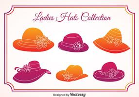 Vetor de chapéus de senhoras