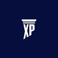 xp design de logotipo de monograma inicial para escritório de advocacia vetor