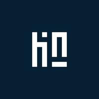 hn logotipo inicial do monograma com estilo geométrico vetor
