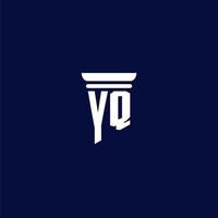 yq design de logotipo de monograma inicial para escritório de advocacia vetor
