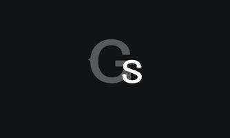 letras do alfabeto iniciais monograma logotipo gs, sg, g e s vetor