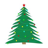 ícone de árvore de Natal isolado no fundo branco. símbolo de feriados de natal e ano novo vetor