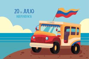 20 de julho independência da colômbia vetor