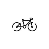 bicicleta, modelo de logotipo de ilustração vetorial de ícone de linha pontilhada de bicicleta. adequado para muitos propósitos. vetor