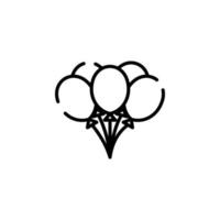 modelo de logotipo de ilustração vetorial de ícone de linha pontilhada de balão. adequado para muitos propósitos. vetor