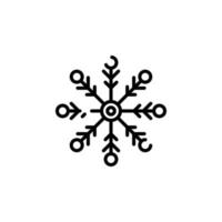 inverno, queda de neve, neve, modelo de logotipo de ilustração vetorial de ícone de linha pontilhada de floco de neve. adequado para muitos propósitos. vetor