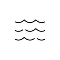 oceano, água, modelo de logotipo de ilustração vetorial de ícone de linha pontilhada de rio. adequado para muitos propósitos. vetor