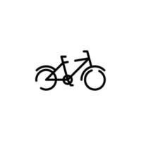 bicicleta, modelo de logotipo de ilustração vetorial de ícone de linha pontilhada de bicicleta. adequado para muitos propósitos. vetor