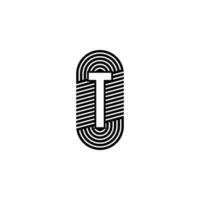 conceito de design de logotipo simples preto moderno letra t vetor
