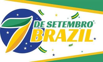 banner ao ar livre para a celebração do 7 de sembro do brasil vetor