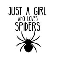 apenas uma garota que ama aranhas vetor